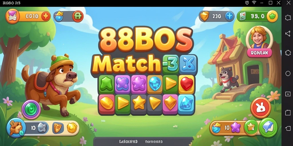 Screenshot utama 88BOS menampilkan gameplay Match-3 yang seru.