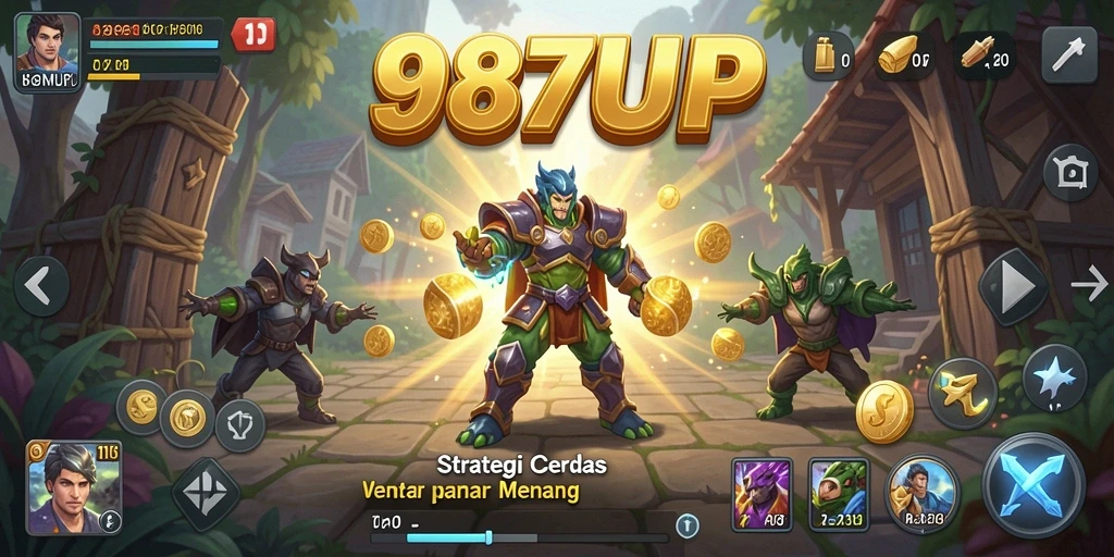 Tampilan gameplay menegangkan 987UP yang melibatkan strategi cerdas.