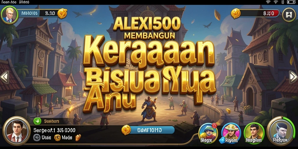 Screenshot gameplay ALEXIS500 menampilkan pengalaman membangun bisnis Tycoon.