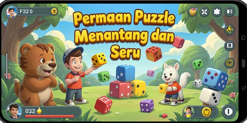 Tangkapan layar F32 yang menampilkan gameplay Puzzle yang seru.