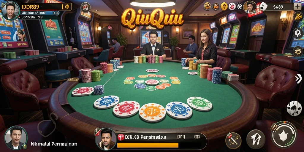 Tampilan screenshot gameplay QiuQiu IDR89 yang menarik.