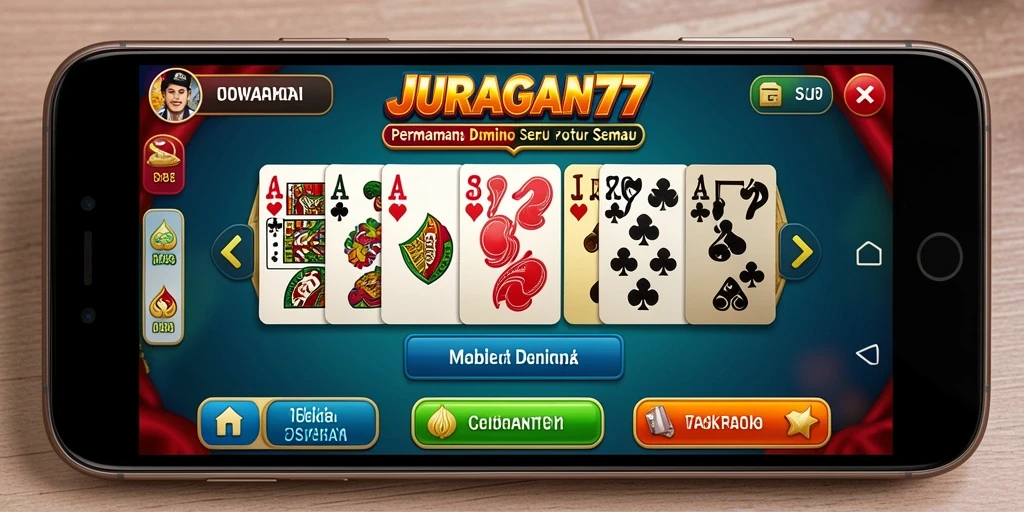 Tampilan seru gameplay JURAGAN77 yang membuat domino lebih menarik.