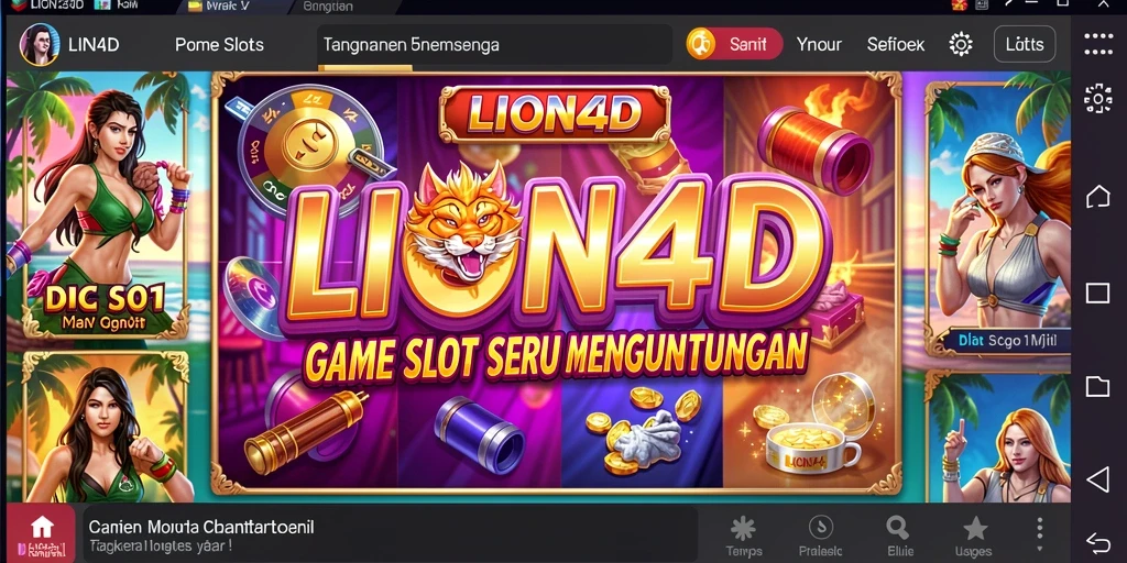 Screenshot menampilkan gameplay Slot LION4D yang seru.