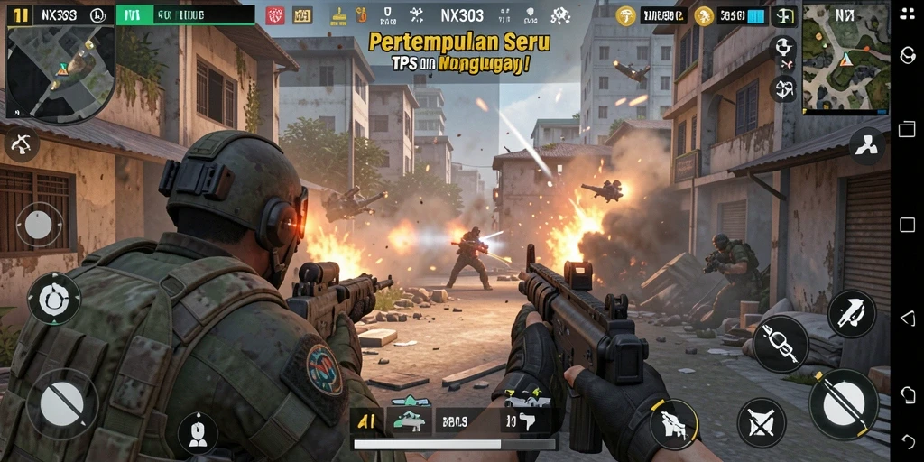 Tampilan dinamis dari gameplay TPS di NX303 yang mendebarkan.