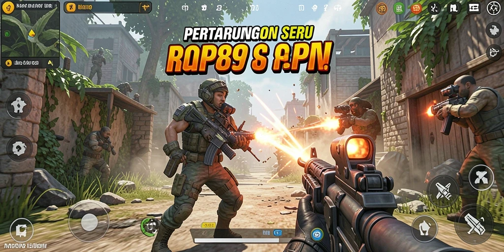 Tangkapan layar gameplay RAP89 menampilkan aksi tembak-menembak yang mendebarkan.