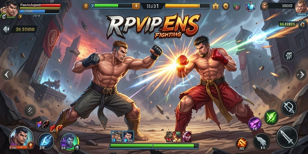 Screenshot gameplay RPVIP1 dengan pertarungan seru dan grafik yang menawan.
