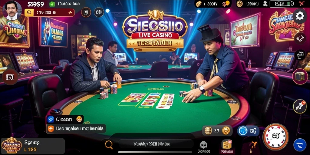 Tampilan gameplay S9S9 yang menarik dengan dealer langsung.
