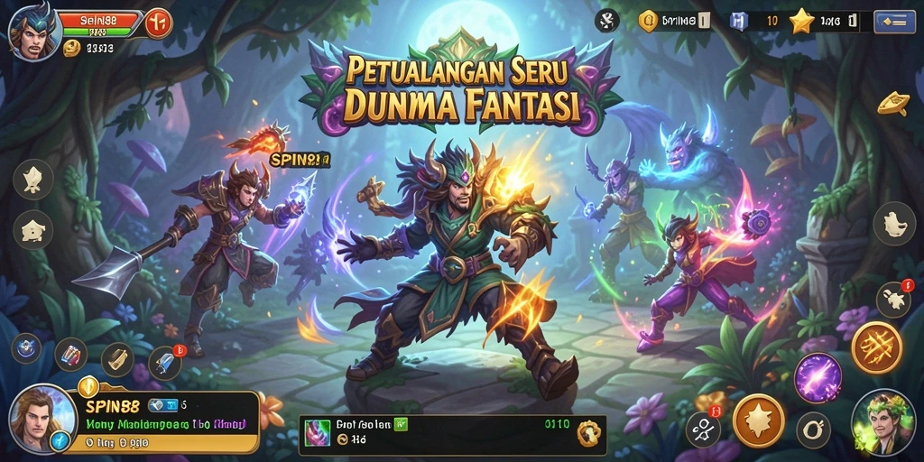 Tangkapan layar gameplay SPIN88 menampilkan petualangan seru dan karakter menarik.